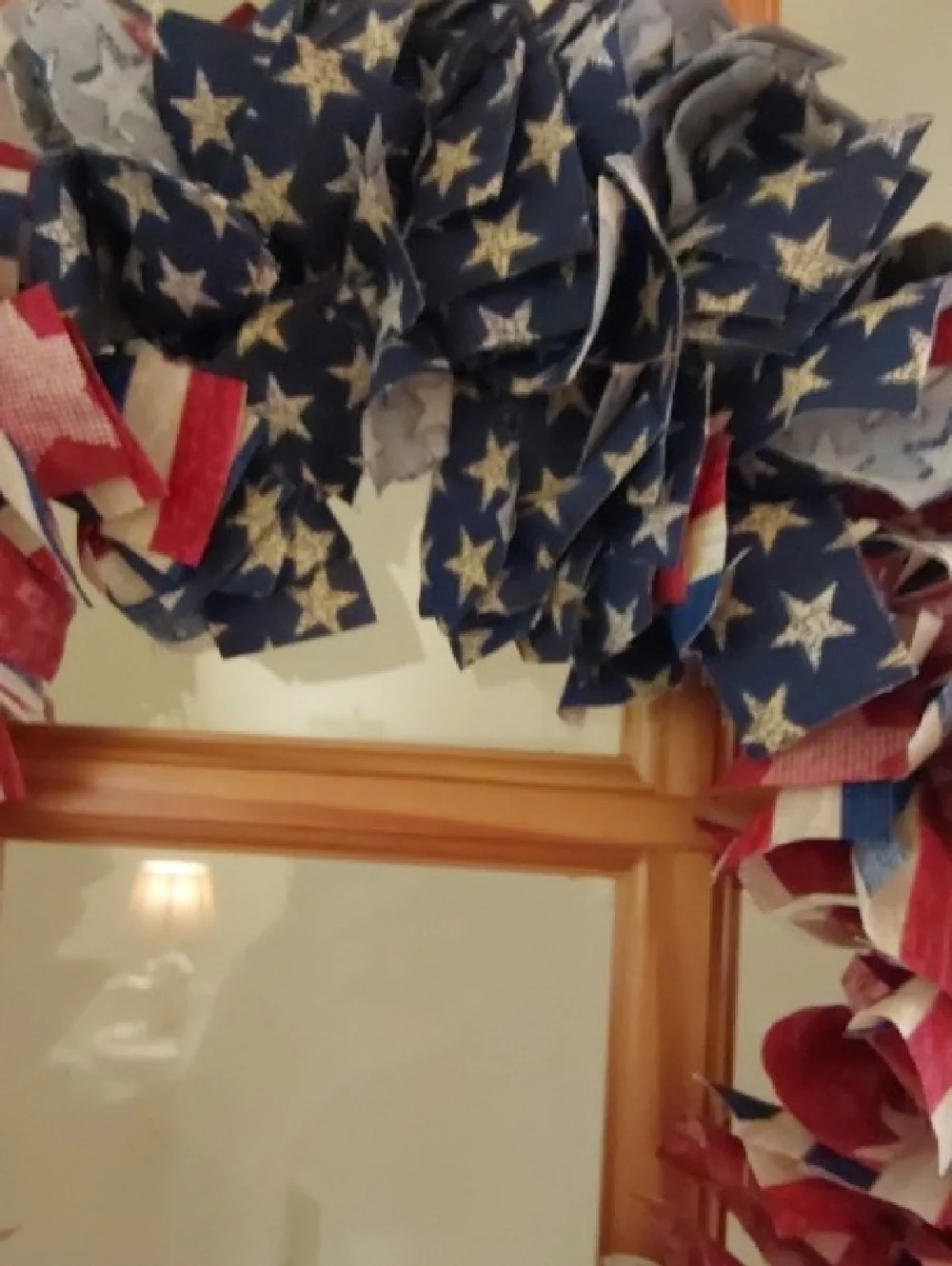 Patriotic Red, White & Blue Holiday Wreath